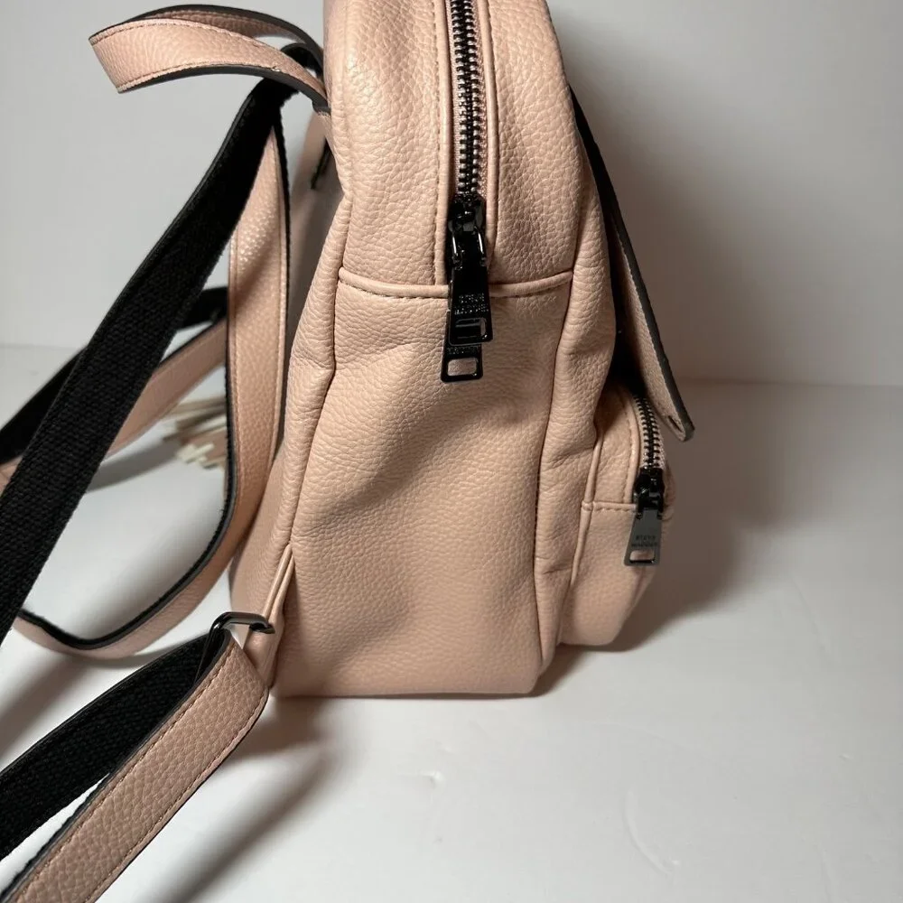 Steve Madden Logo Backpack Shoulder Bag Purse Blush Pink - Picture 4 of 12